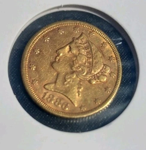 1886-P Liberty Half Eagle — photo from the most recent tracked eBay sale