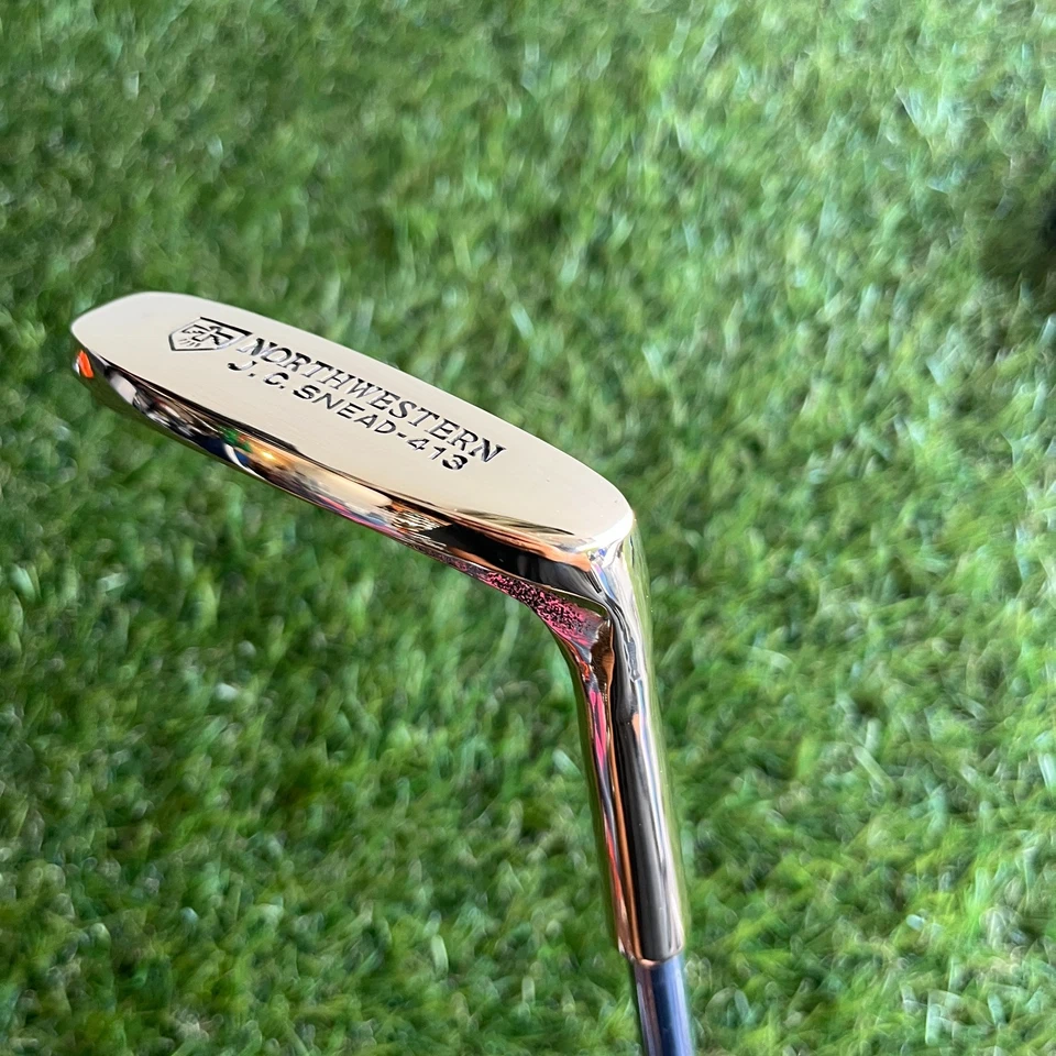Northwestern JC Snead 413 Putter Nappa 8802 Estilo Vintage Hoja de Latón Acabada Foto 3 de 4