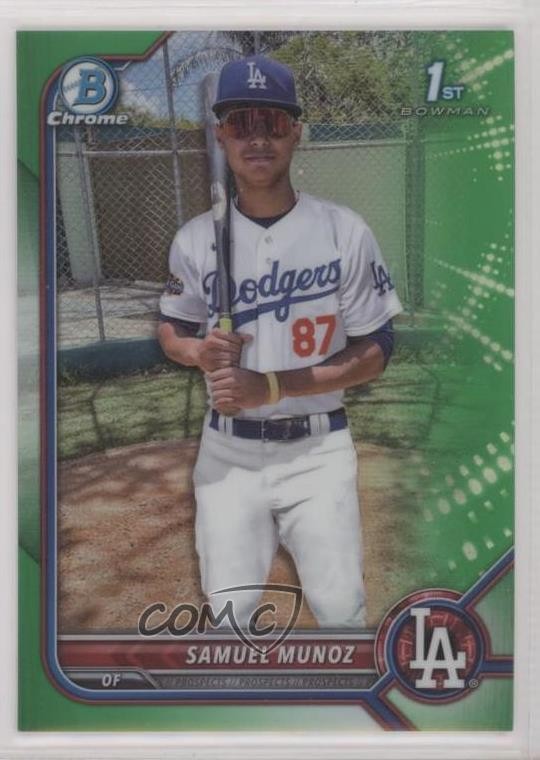 2022 Bowman Chrome Prospects Green Refractor 61/99 Samuel Munoz #BCP-161 0o48
