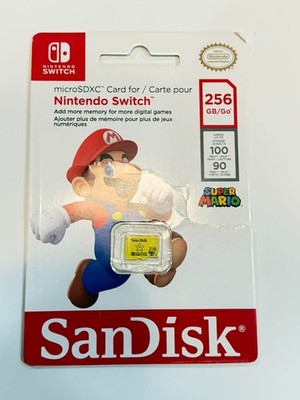 Sandisk 256GB Nintendo Switch Memory Card Micro SD Mario Star +