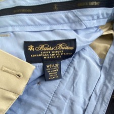 Brooks Brothers Milano Fit Stretch Chino Pants Beige Men's 31x32