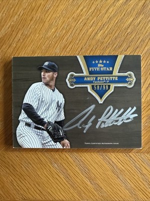 2012 Topps Five Star Silver Signatures Andy Pettitte #FSSI-AP Auto Autograph/99