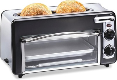 Hamilton Beach 2-in-1 Countertop Toaster Oven Long Slot 2 Slice Toaster 22725