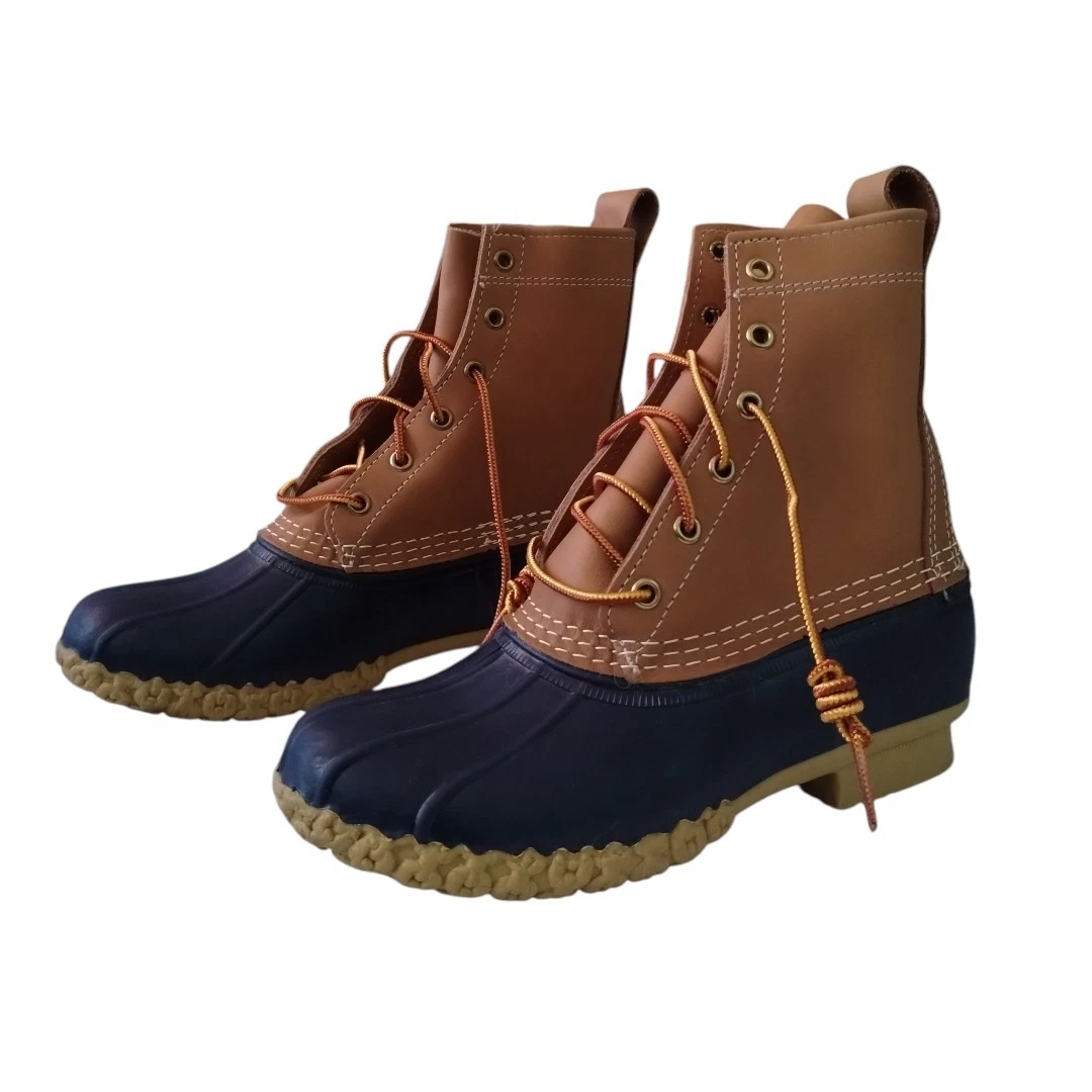 Bottes Duck Boots L.L. Bean Femme - Bleu Marine/beige, Taille US 9 Large, Occasion
