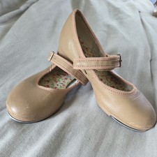 Capezio Tele Tone Tap Shoes Girls Size 12M, Tan