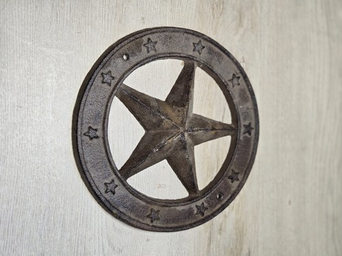 Gusseisen Stern mit Ring Western Scheune Dekor Rustikal Antik Stil 8"