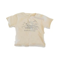 Rylee + Cru Raw Edge Tee Paradise Baby Top 6-12 Months Soft Cotton Shirt