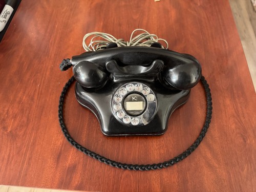 π 1936 Vintage Kellogg "Ashtray" Rotary Dial Telephone β Antique Bakelite Desk