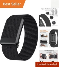 Breathable Adjustable Nylon Sport Band for Whoop Band 4.0 - Black, 130mm-220mm