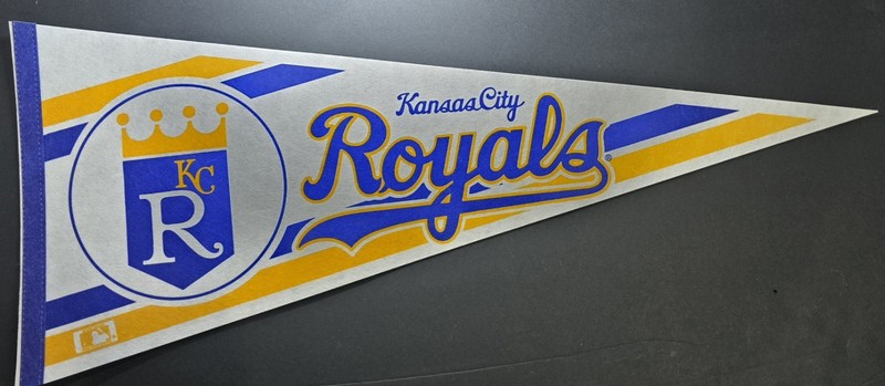 Kansas City Royals Pennant Felt Flag MLB Vintage 1980's 