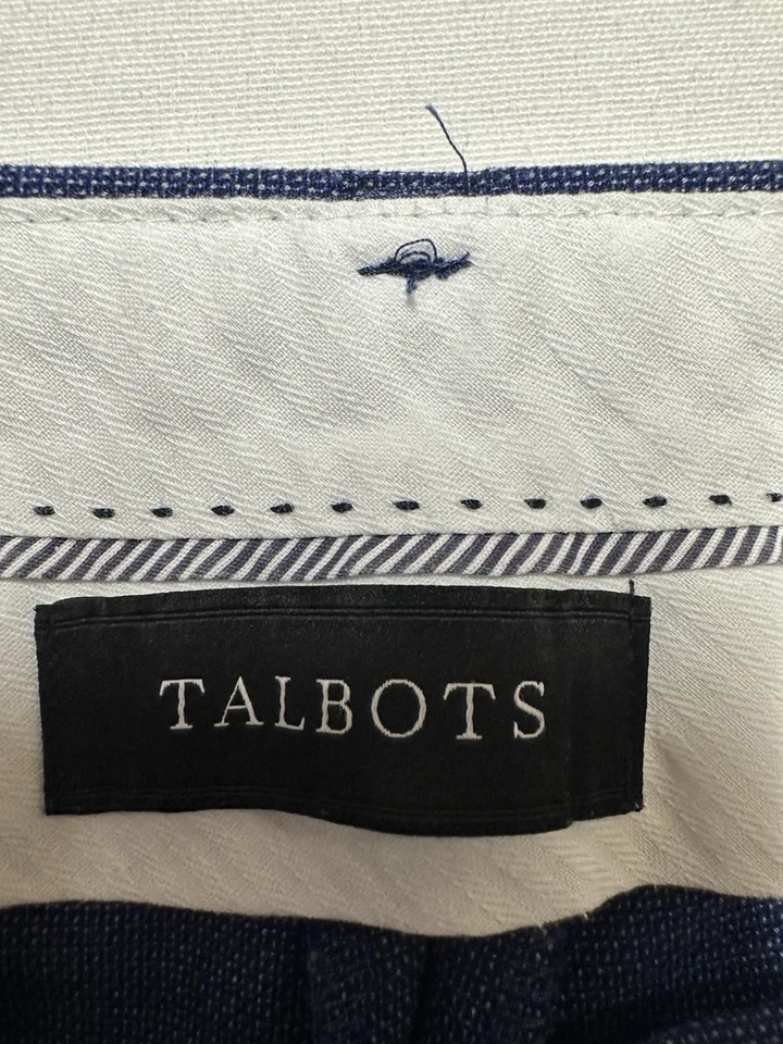 Talbots Hampshire Ankle Curvy Sz 14P Blue Dress Pants Office Beachy - Image 3 of 4