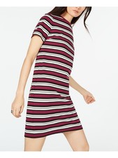 MICHAEL MICHAEL KORS Womens Red Short Sleeve Short Sheath Dress Petites PL