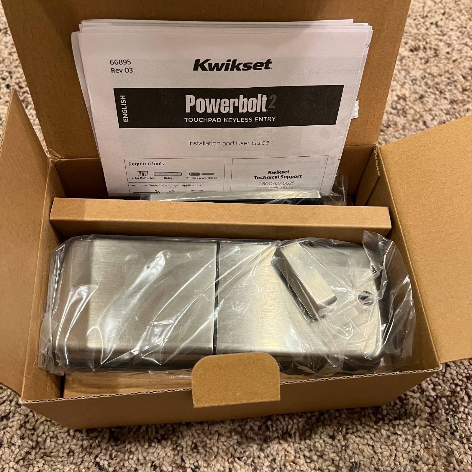 Kwikset Powerbolt2 Satin Nickel Single Cylinder Electronic Deadbolt Keypad 