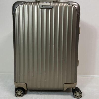 バッグ RIMOWA TOPAS TITANIUM / 94573 Rimowa Topas Titanium 67L Suitcase Silver Japan Rare Wheels