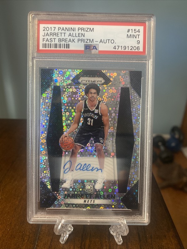 2017-18 Panini Prizm Fast Break Jarrett Allen #154 PSA 9 MINT Rookie Auto RC