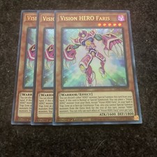 3x Vision HERO Faris Ultra Rare 1st Edition GFP2-EN059 NM