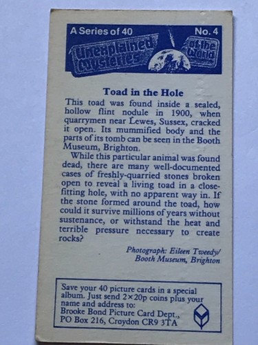 UNEXPLAINED MYSTERIES OF THE WORLD Brooke Bond Tea Cards - sold individually - Picture 7 of 67