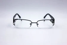 Amelia E Leaside Black Half Rim Rectangle Eyeglasses Frames 31-H1944 53-19-140