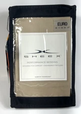 NEW Sheex Experience Performance Fabric Euro Pillow Sham Khaki 26" x 26"
