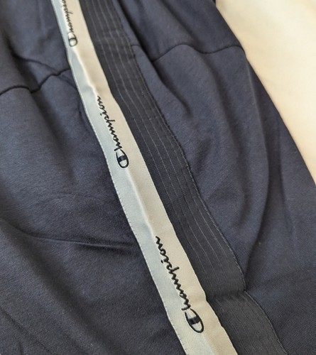 Champion T-shirt blau schwarz braun Tape Band weiß small Logo Basic Herren - Bild 4 von 13