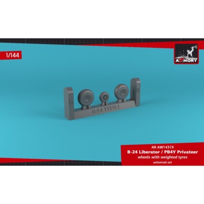 Armory Models AR AW14319 Scale1/144 B24 Liberator/PB4Y Privateer wheels weighted