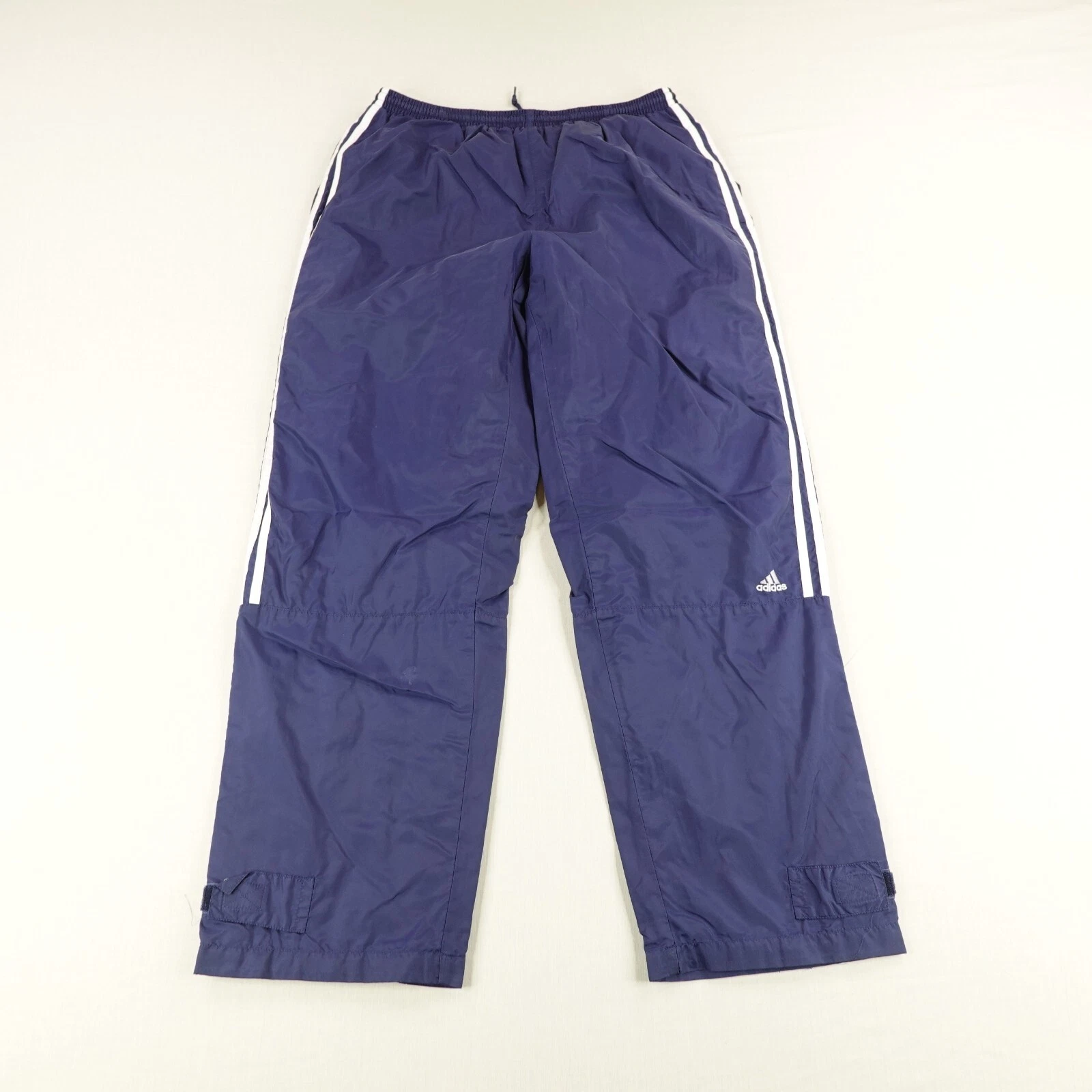 Vintage Adidas Pants Mens Large Blue Windbreaker Track Mesh Lined 90s Warmup Gym