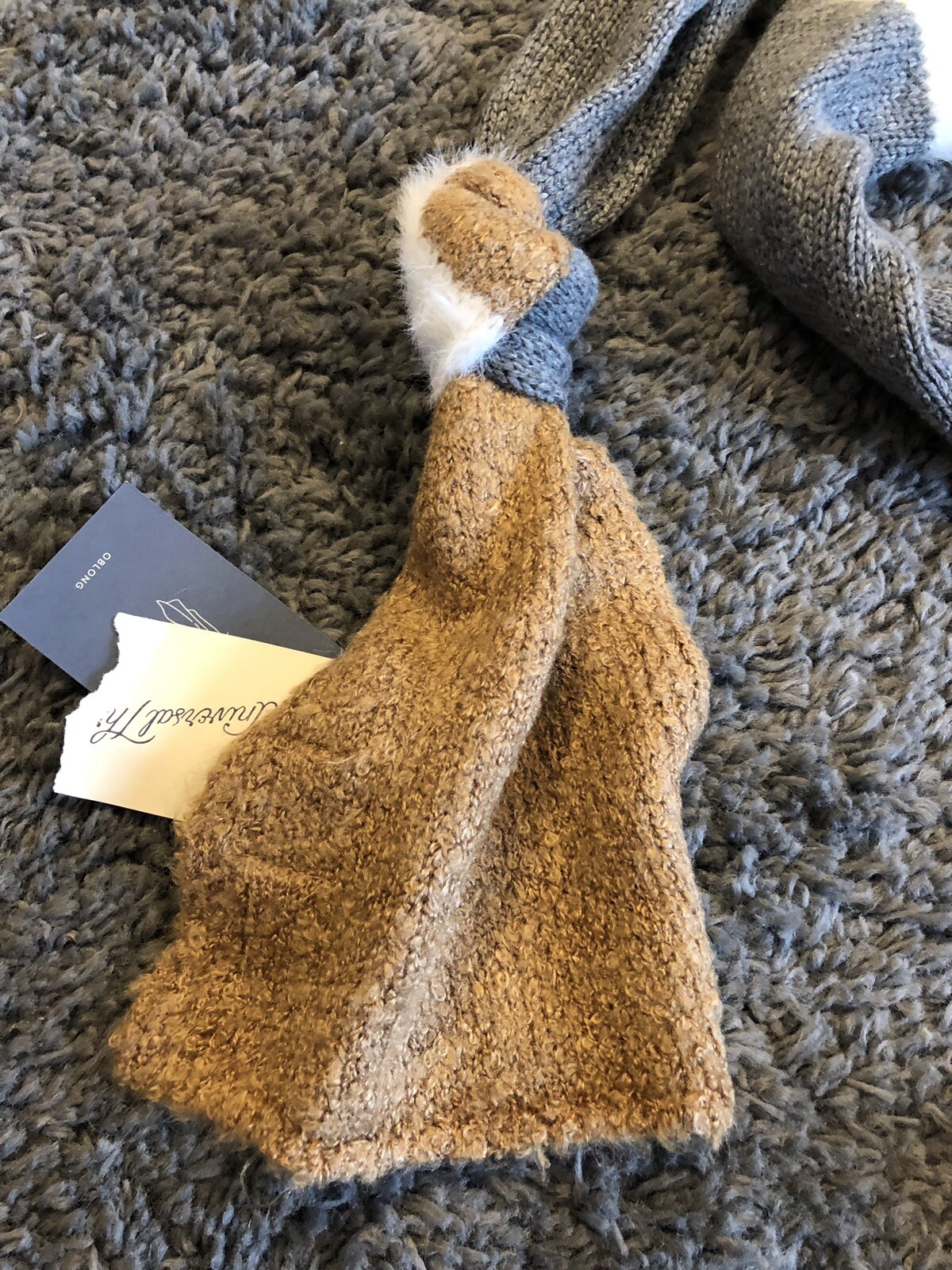 Universal Thread Striped Prep Scarf Soft New Tan … - image 2