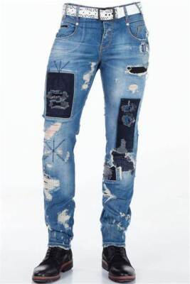 CIPO & BAXX CD-347 MENS JEANS DENIM SLIM FIT STRETCH 33/30