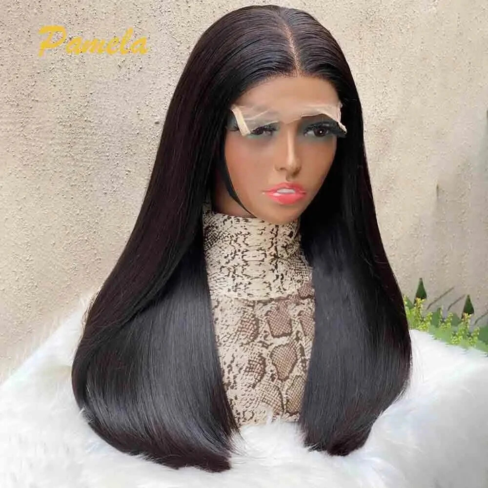 Glueless HD Lace Front Wig Pre Plucked Human Hair with Bleached Knots