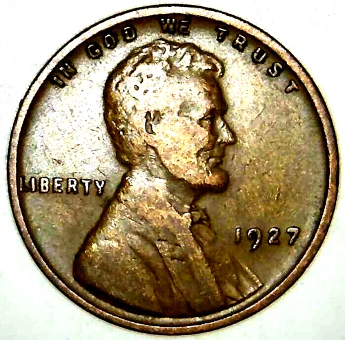 1927-P 1C Lincoln Wheat Cent XF 21ul0401