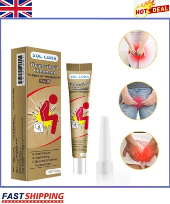 AS SHOW Sol Lora Hemorrhoids Remove Ointment Herbal Cream Relief Piles Pain Itching UK