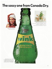 Wink Print Ad Vintage Advertisement Christmas Soda Advertising Grapefruit 1965