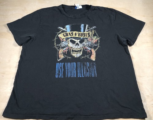 A3092 Guns n Roses Nth American Tour 91 Reprint Divided 2017 H&M Tee Shirt XL