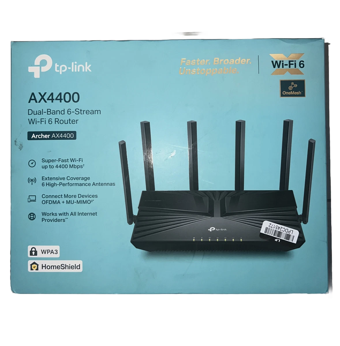 TPLink Archer AX4400 mesh dual band 6 router Computers & Laptops