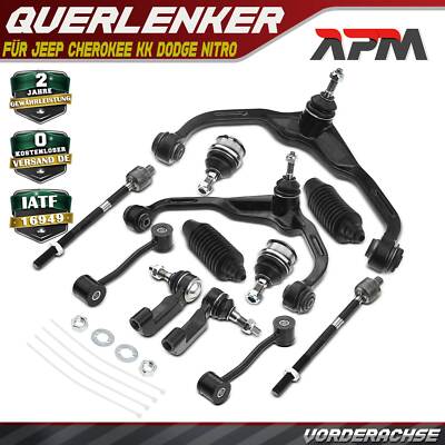 12x Querlenker Satz Radaufhängung Vorne L+R für Jeep Cherokee KK Dodge Nitro