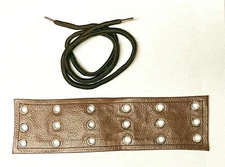 Genuine Leather Motorcycle Chaps Extender With Laces New Brown Color 9"