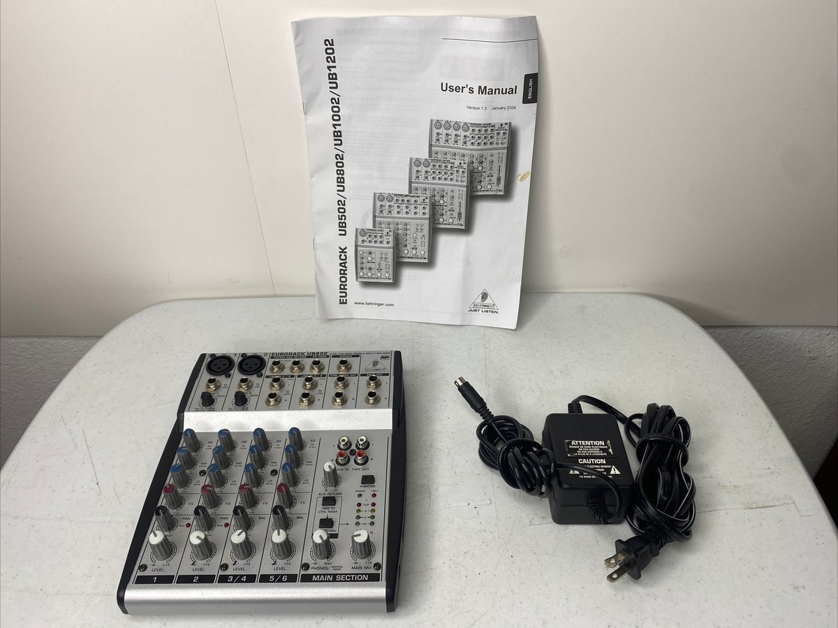 Behringer Eurorack UB802 Ultra-Low Noise Design 8 Input 2 Mixer W