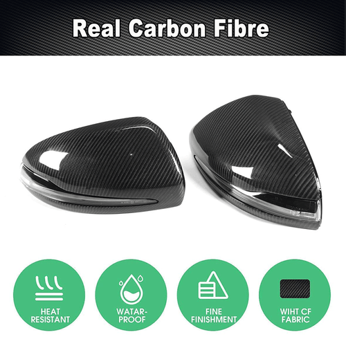 2x Carbon Spiegelkappen Außenspiegel für Mercedes Benz C/S Klasse W205 W222 W213 - Bild 6 von 11