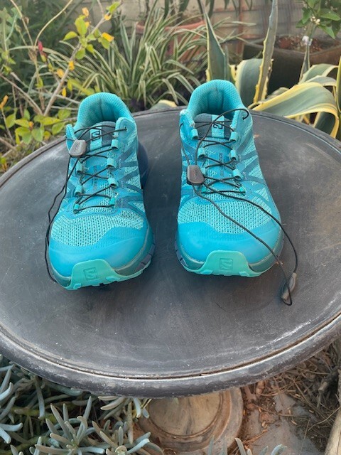 Scarpe da trail running Salomon Ortholite Impressions taglia 9 5 verde acqua