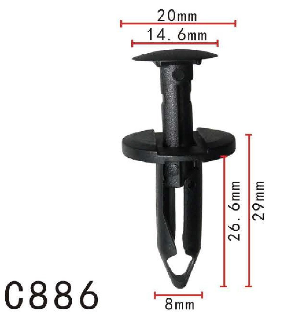 5PCS Nylon Bumper Fender Fastener Rivet Clip Retainer Fit GM Ford 97 ...