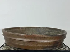 Preowned Japanese Tokoname  Nanban Hand Made Bonsai Pot Yuhou - 17.75” By 3.5”