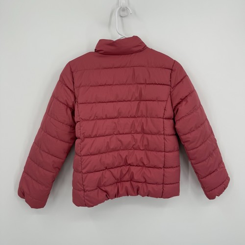 Children's Place Girls Puffer Coat Size L 10/12 Rose Pink Long Sleeve Outerwear - Picture 3 of 5
