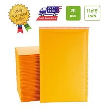#5 20PCS 11x15 in Kraft Bubble Mailers Paper Padded Envelopes with Peel and Seal