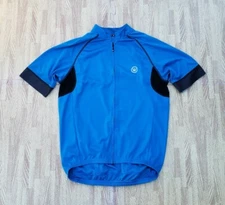 Canari Cycling Blue Full Zip Jersey ~ Men's Medium M / L Slim