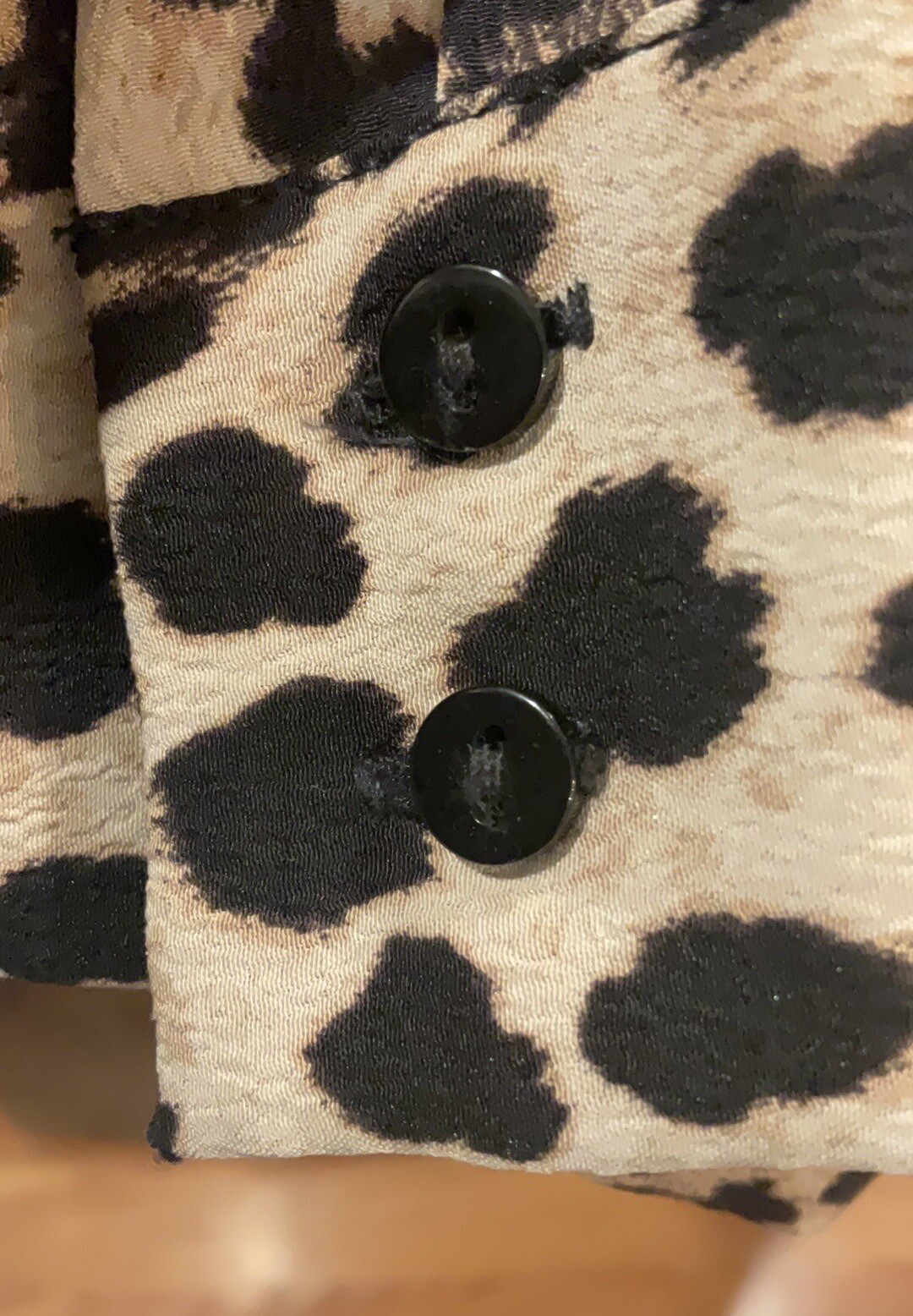 ZARA BASIC Leopard Print Button Front Long Sleeve… - image 3