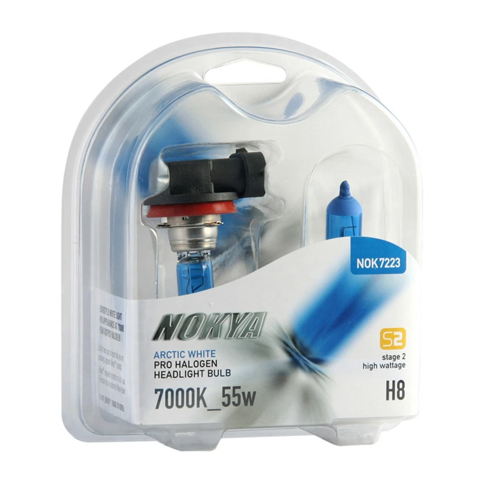 Nokya 7000K White H8 Nok7223 55W Two Bulbs Fog Light Replace Plug Play Lamp Fit - Image 3 of 4