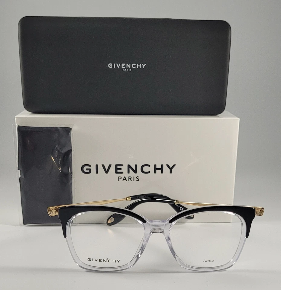 Gafas Givenchy NUEVAS GV 0062 Color 7C5 Negro Cristal Dorado Talla 51 Para Mujer Foto 3 de 4