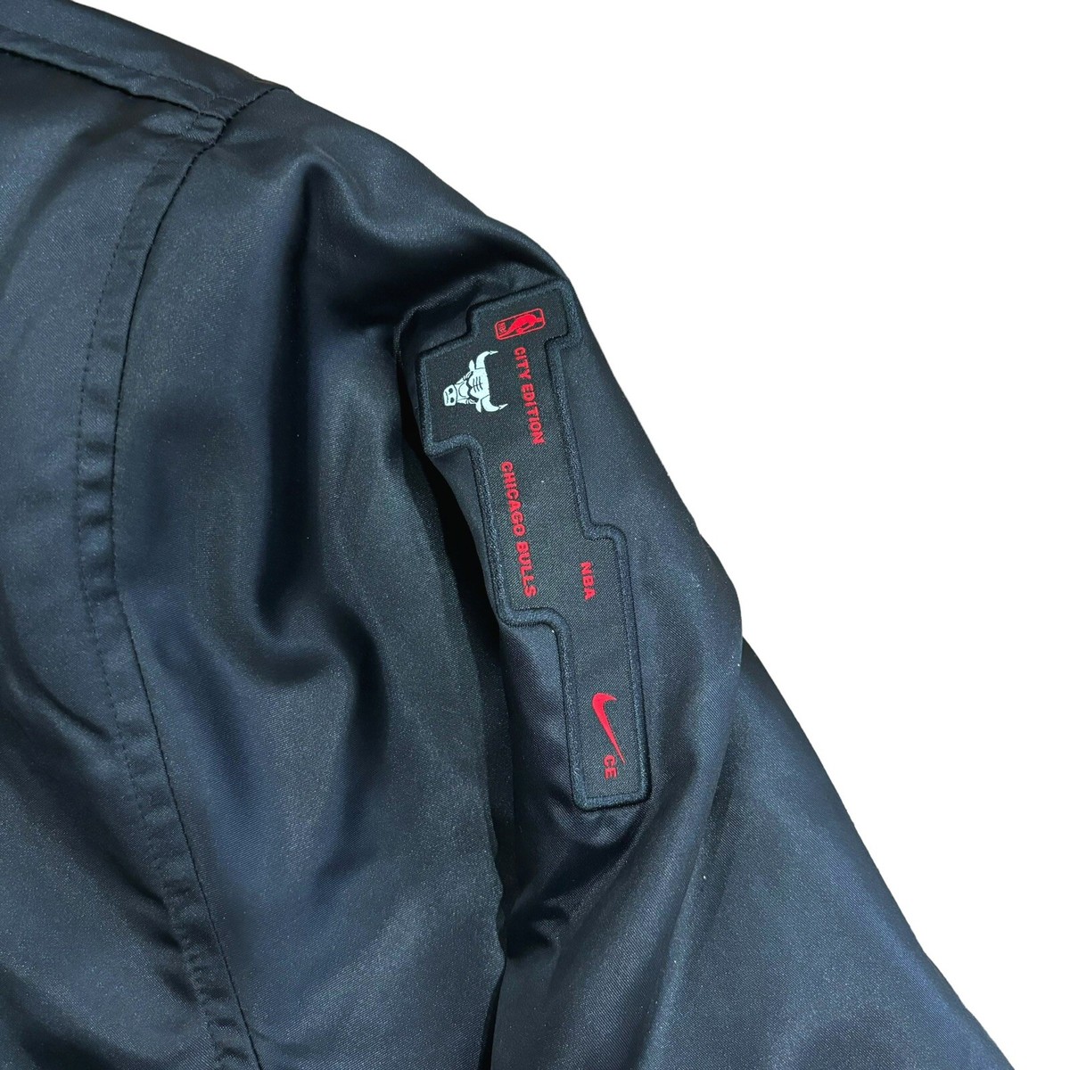 Nike Chicago Bulls City Edition Satin Courtside Jacket, Size Nike Chicago Bulls City Edition Satin Courtside Jacket, Size
