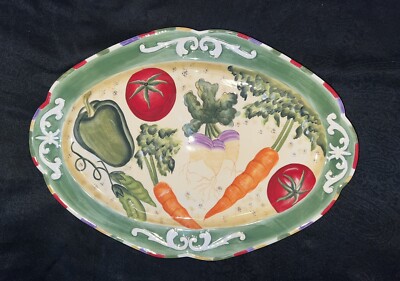 Fitz & Floyd Le Marche Platter 16.5 x 11.5 Inches