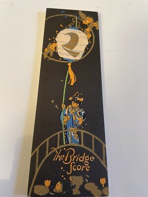Vtg  Art Deco Japanese Girl With Lantern Bridge Tally Pad. The Buzza Co. 2